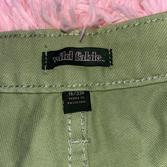 Green checkered denim shorts - Picture 3 of 6